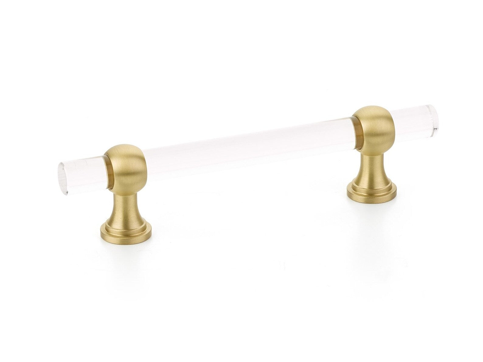 Stylish Lucite and Brushed Brass Cabinet Knobs & Drawer Pulls - Modern Hardware for Kitchen, Bathroom & Furniture Upgrade