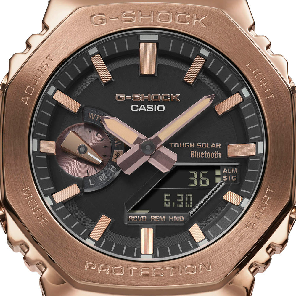 G Shock Full Metal GMB2100GD 5A Smartwatch with Smartphone Link - Durable Shock Resistant Watch for Outdoor Sports & Everyday Wear
