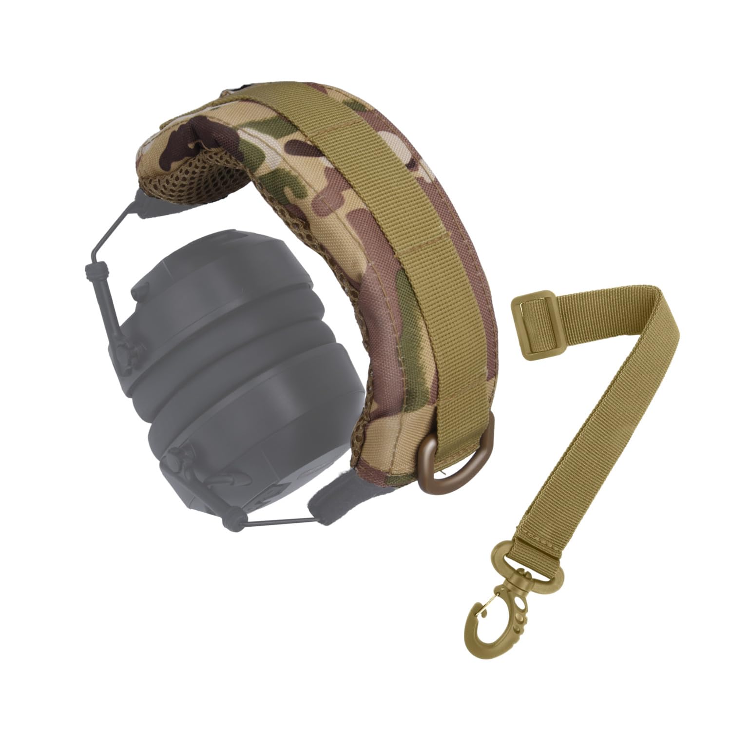 Tactical Headphone Cover - Advanced Modular Kit with Soft Replacement Pads & Holder for Shooting, Military Hearing Protection Earmuffs (Camo) - Perfect for Range Training, Hunting & Outdoor Activities