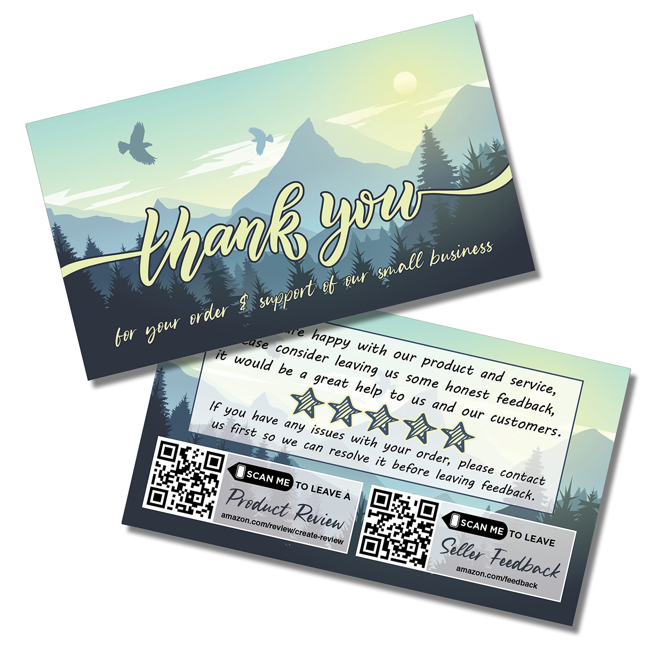 Amazon Thank You Cards with Feedback Request & QR Code - 2