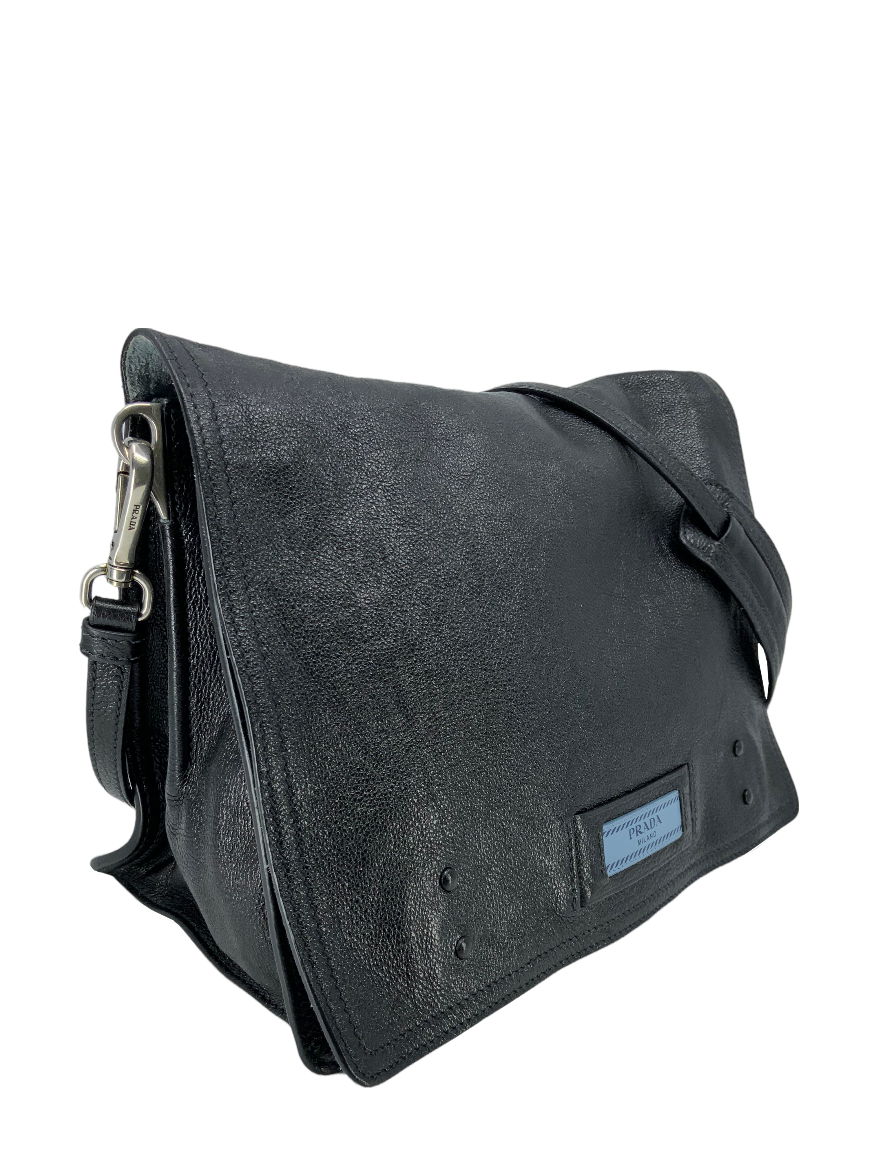 Prada Glace Calf Leather Etiquette Flap Bag - Luxury Crossbody Handbag for Women, Perfect for Date Night & Evening Events