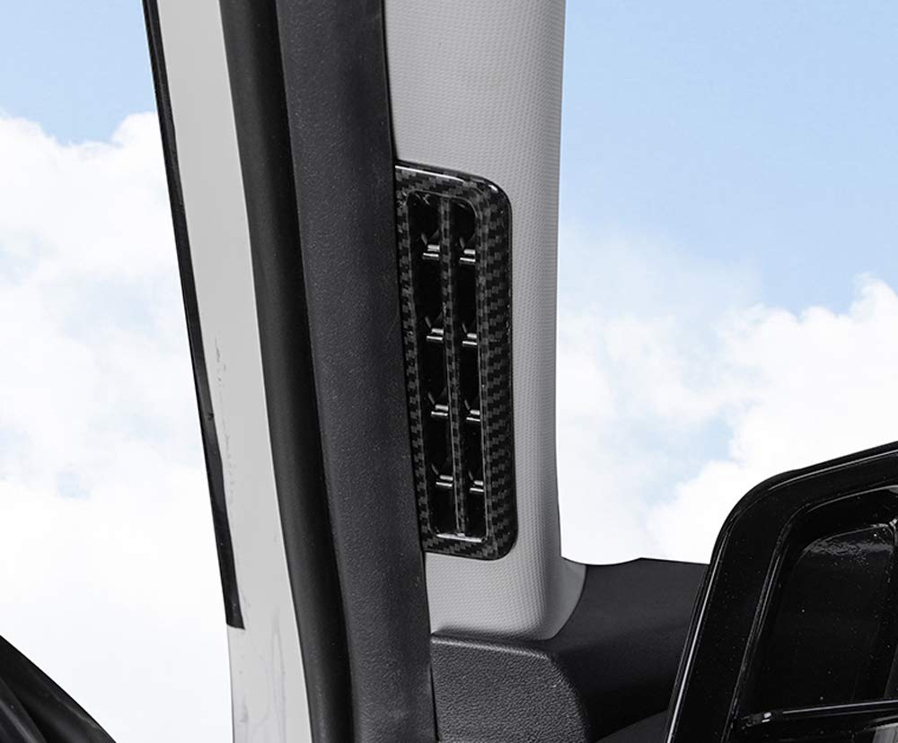 HIGH FLYING ABS Carbon Fiber Grain A/C Air Vent Cover Trim for Hyundai Elantra (CN7) 2021-2024 - 2pcs Interior Accessories | Front Pillar Decor & Car Styling Upgrade