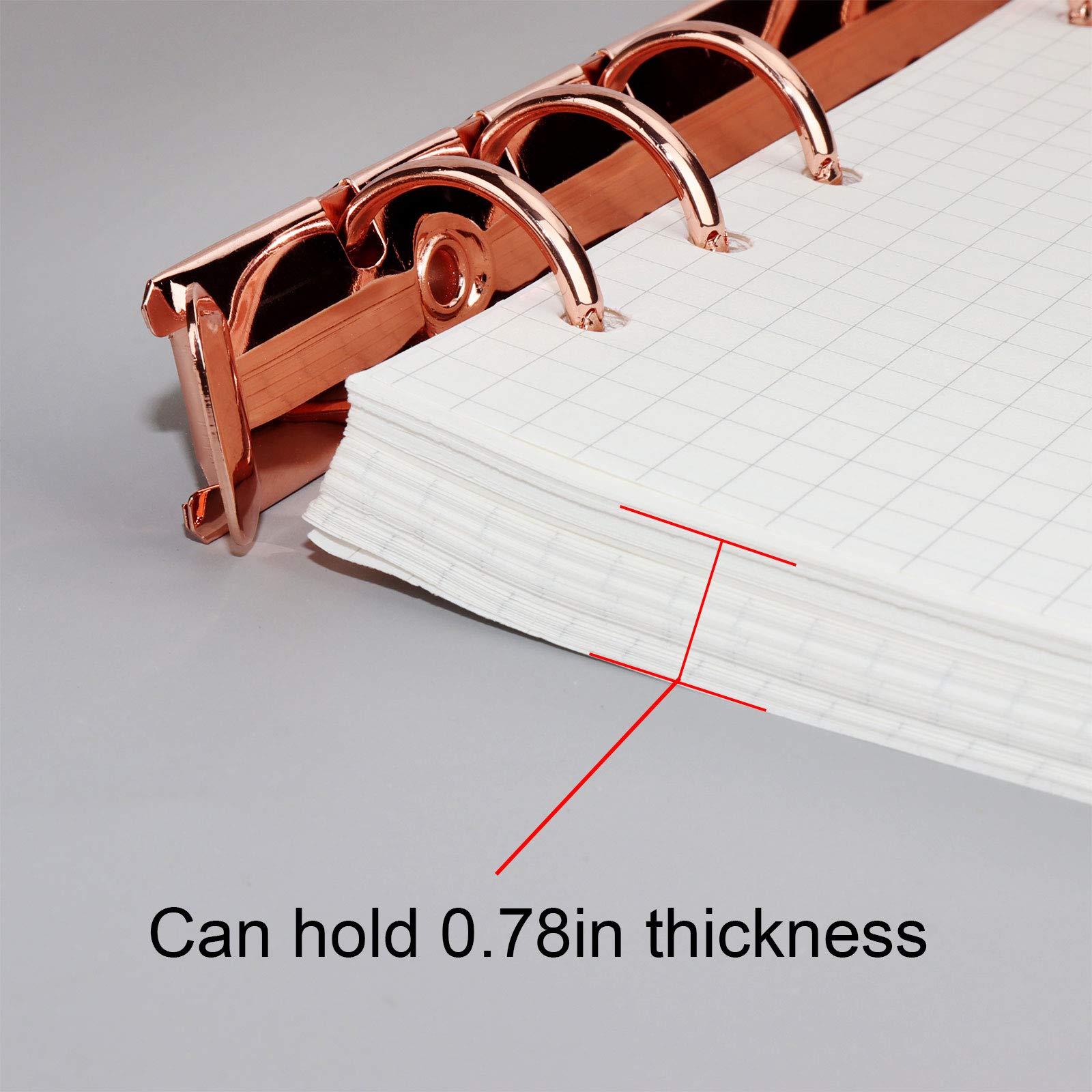 A6 Notebook Binder Replacement Kit - 2 Pack 6-Hole 21mm Metal Loose Leaf Binder Spines & Combs for Planner, Folder, Journal Accessories (Rose Gold) | Perfect for DIY Planner Repair, School Supplies, Office Organization & Craft Projects
