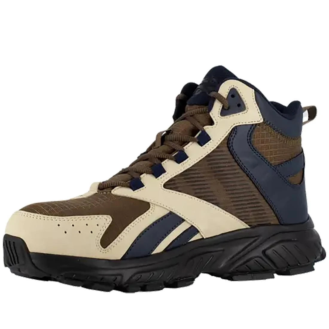 Hyperium Composite Toe Athletic Work Boots for Men - Lightweight Safety Shoes with Slip Resistant Outsole - Perfect for Construction, Warehouse & Outdoor Work (Brown)
