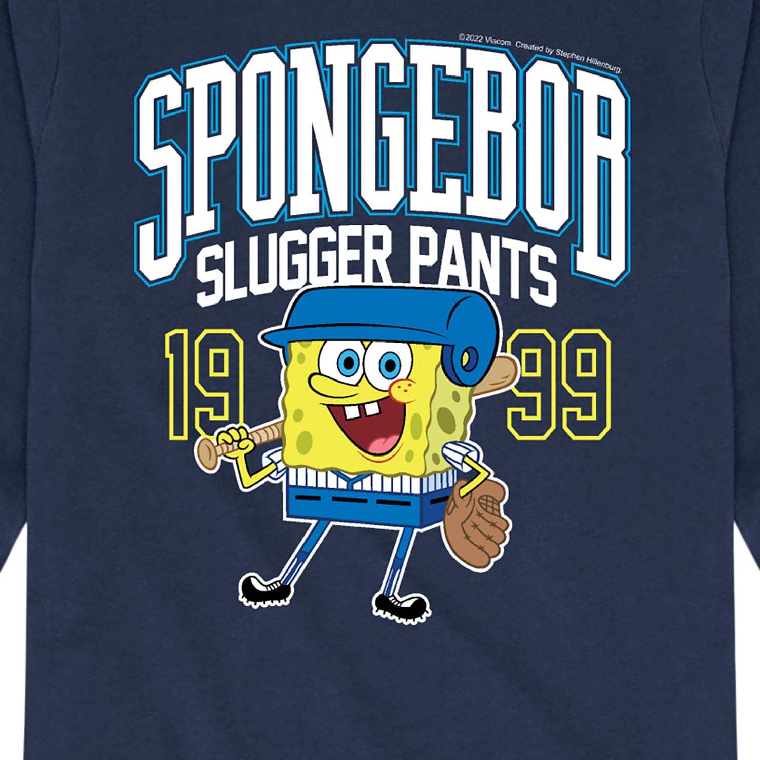 HYBRID APPAREL Spongebob Squarepants Slugger Pants Toddler & Youth Long Sleeve Graphic Tee - Cartoon Character Shirt for Kids Playtime & Casual Wear