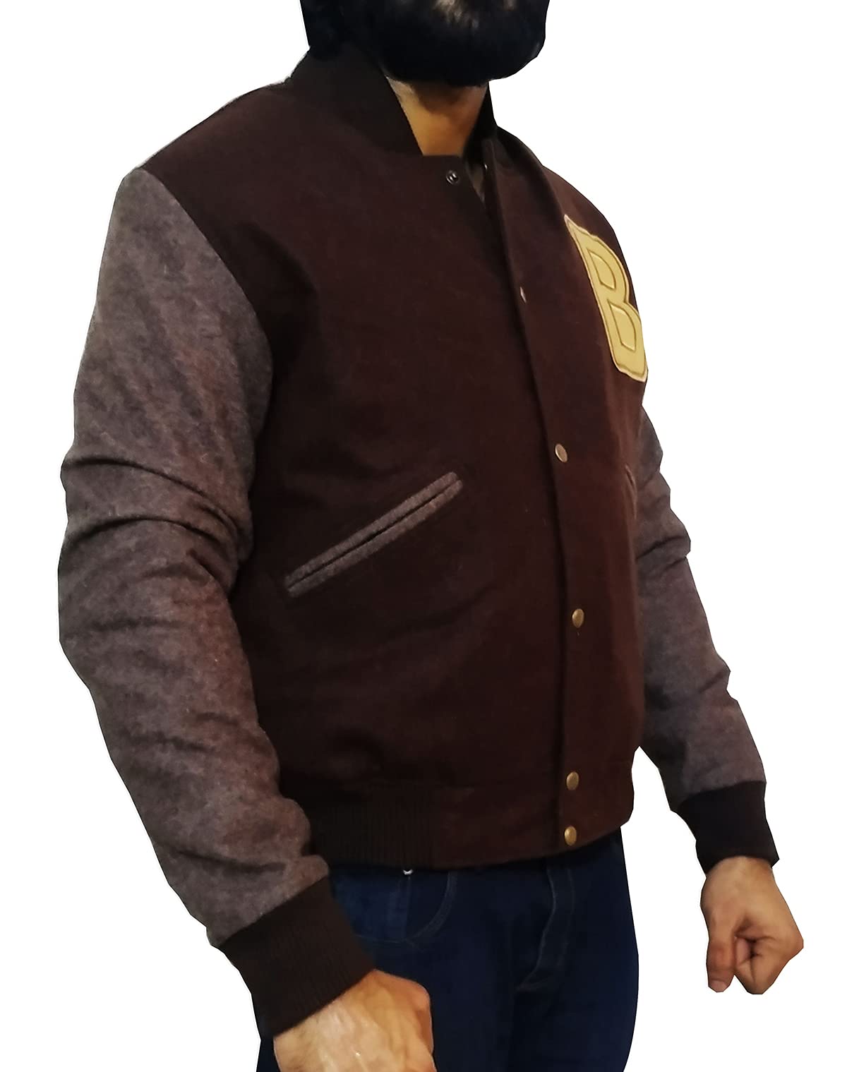 Hotline Miami Letterman Jacket - Vintage B Logo Bomber Wool Jacket for Men | Retro Gaming Fashion & Streetwear Outfit