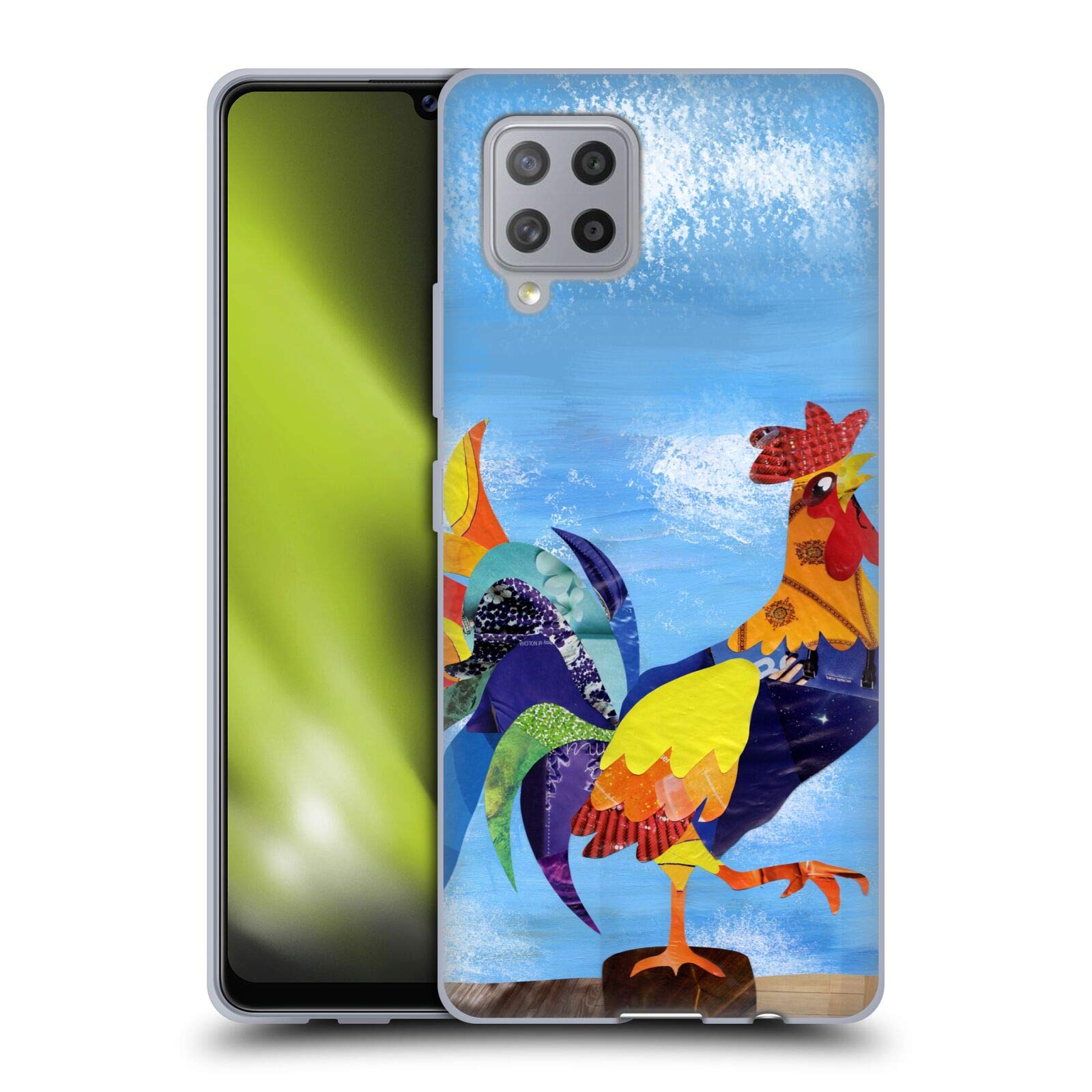 Head Case Designs Officially Licensed Artpoptart Colorful Rooster Animals Soft Gel Case for Samsung Galaxy A42 5G (2020) - Durable Protection & Stylish Design for Everyday Use