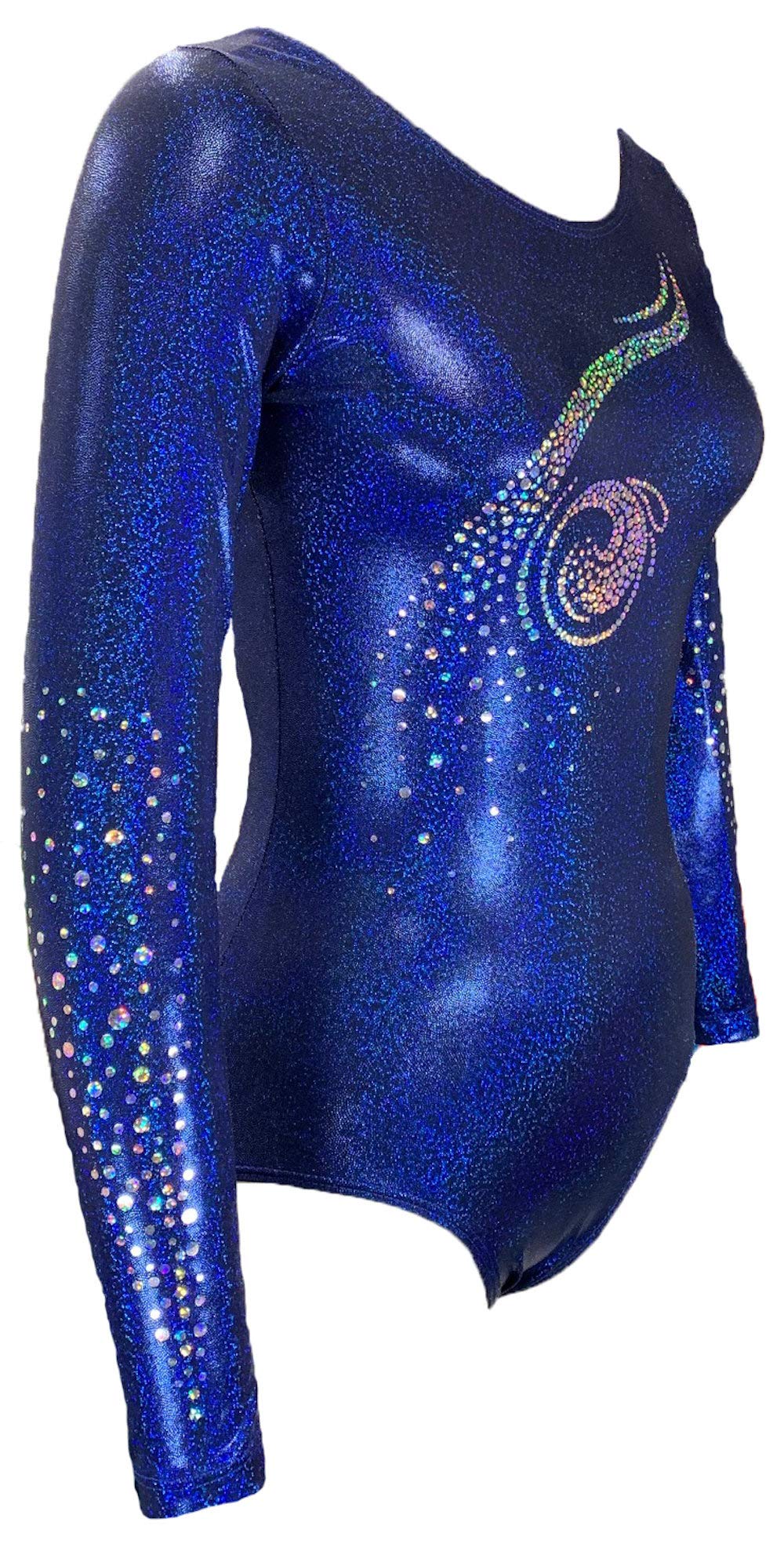 Look-It Activewear Midnight Blue Long Sleeve Leotard for Girls & Women - Perfect for Ballet, Gymnastics, Dance & Yoga Practice