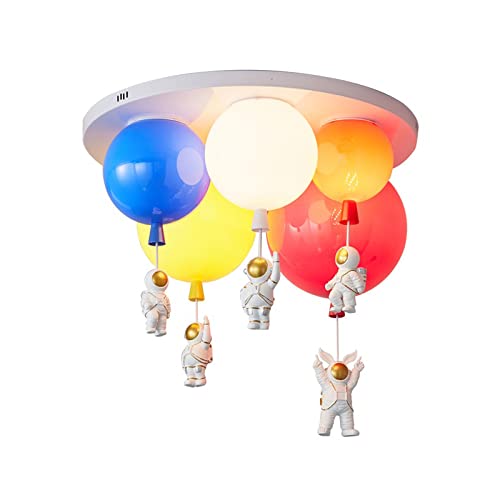 5PCS 3D Resin Astronaut Night Light - Color Changing LED Ceiling Lamp with Astronaut Sculpture for Kids Bedroom, Nursery & Playroom - Space Themed Ceiling Light for Boys Girls Room Decor (5 Multicolored) - Perfect for Bedtime Stories, Space-Themed Parties & Nighttime Comfort