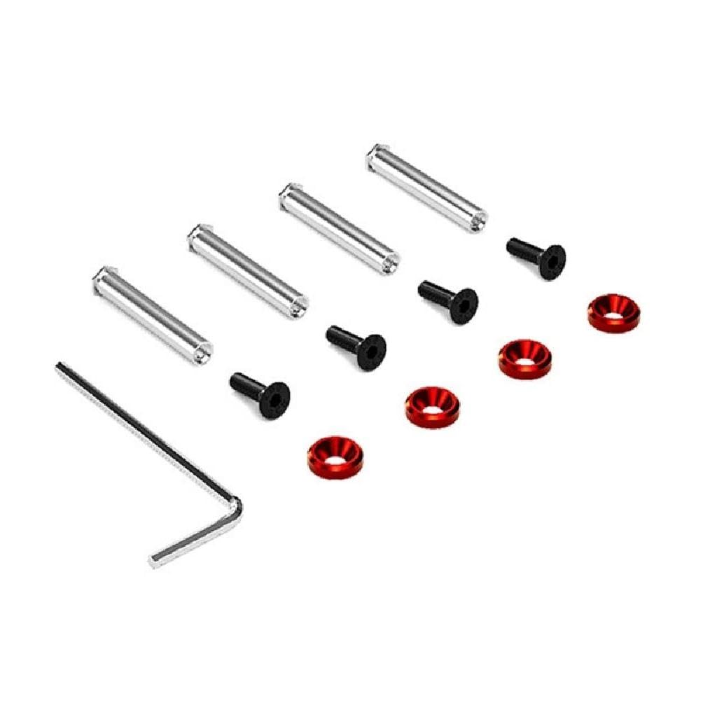 Premium Anodized Aluminum Alloy Screws & Lock Nuts for PC Case & CPU Cooling Fans - Red Gaskets Included (4-Pack) - Perfect for Computer Builds, DIY Upgrades & Cooling System Maintenance