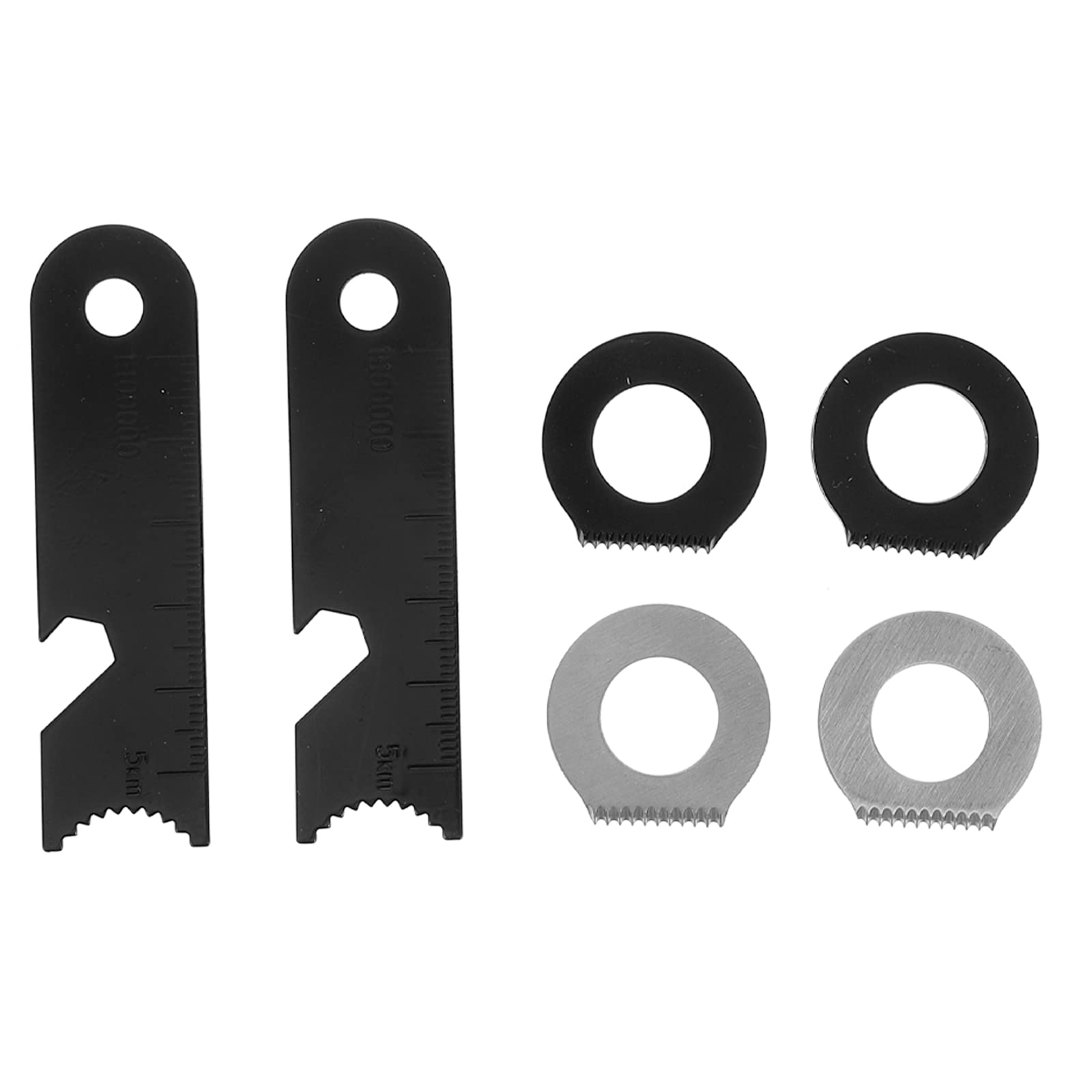 LUOZZY 6-Piece Flintstone Scrapers Set - Heavy Duty Round Stone Scraping Tools with Measurement Marks - Perfect for Outdoor Camping, Hiking, and Survival Gear