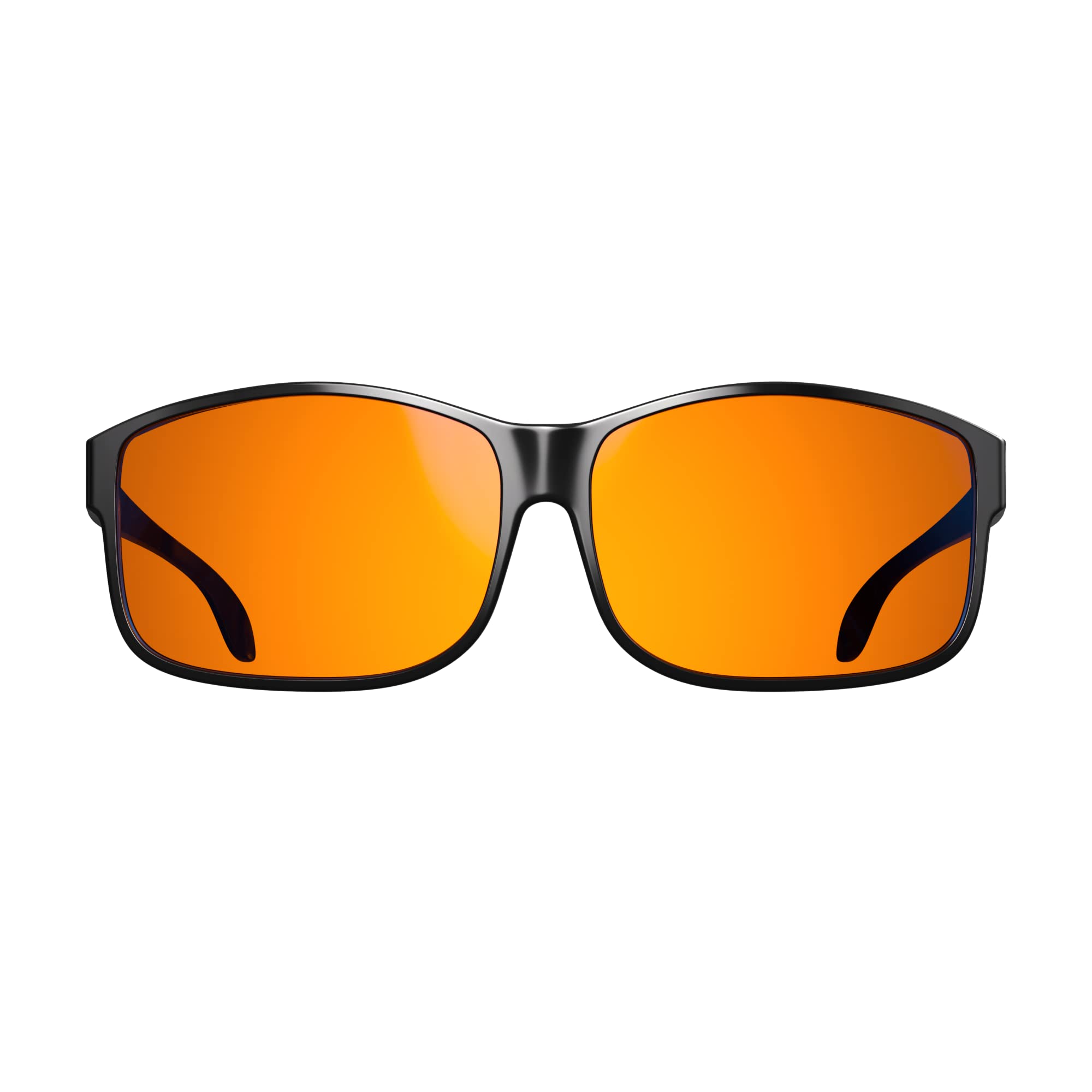 Premium Swanwick Amber Fit Over Blue Light Blocking Glasses - 99% Blue Blocker, Fits Over Prescription Glasses for Eye Strain Relief - Perfect for Computer Work, Gaming & Nighttime Screen Use