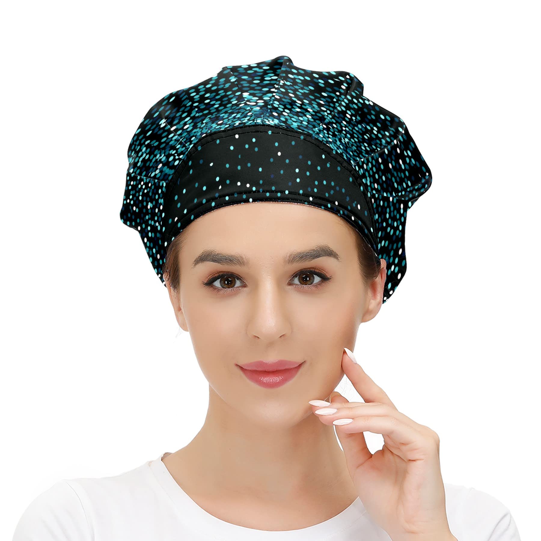 Adjustable Work Cap for Men & Women - Breathable Bouffant Hair Cover with Sweatband - Ideal for Kitchen, Salon, Medical, and Industrial Use
