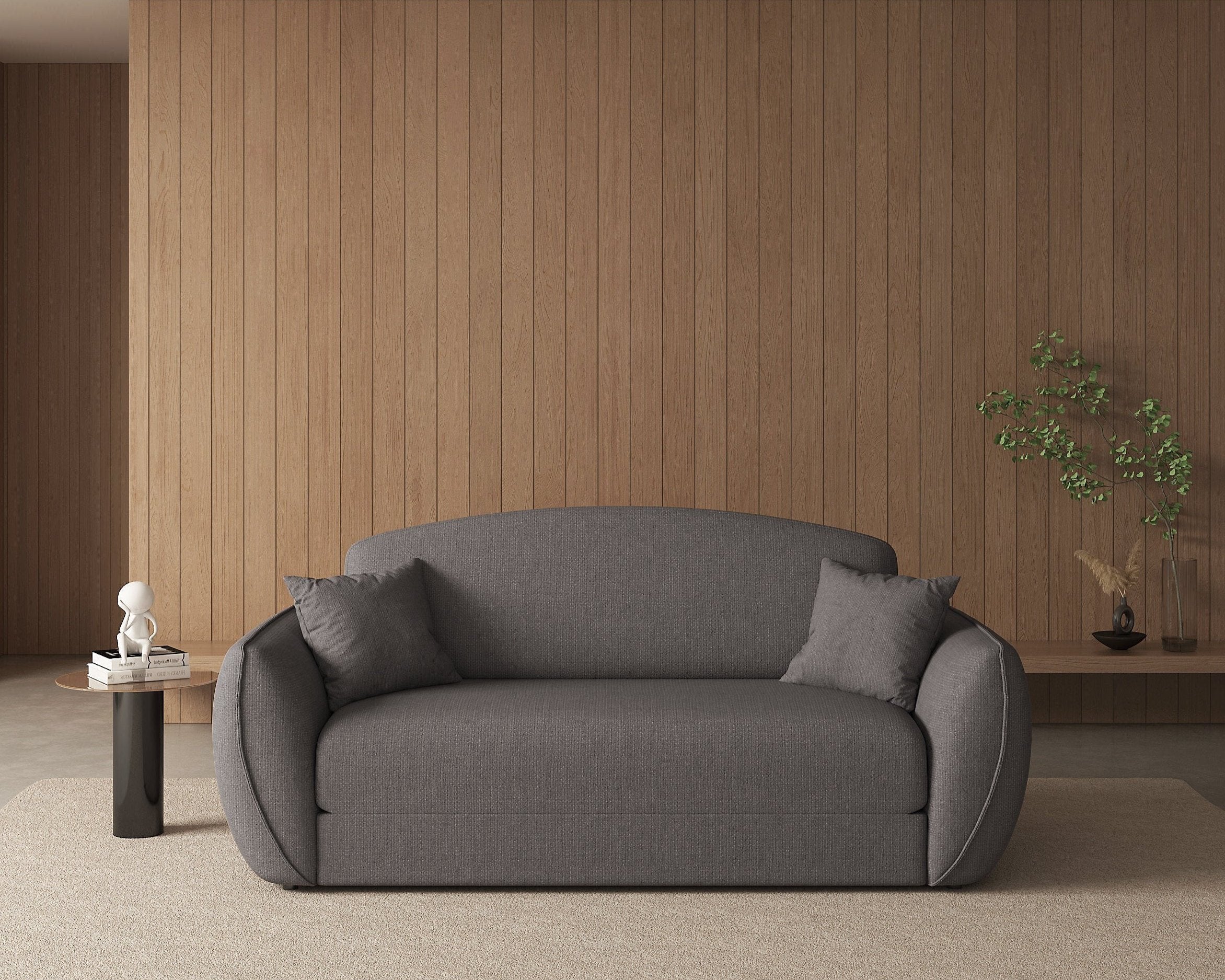 Hyam Sofa Bed - Velora Smoke Gray Convertible Sleeper for Small Spaces | Perfect for Apartments, Guest Rooms & Home Offices
