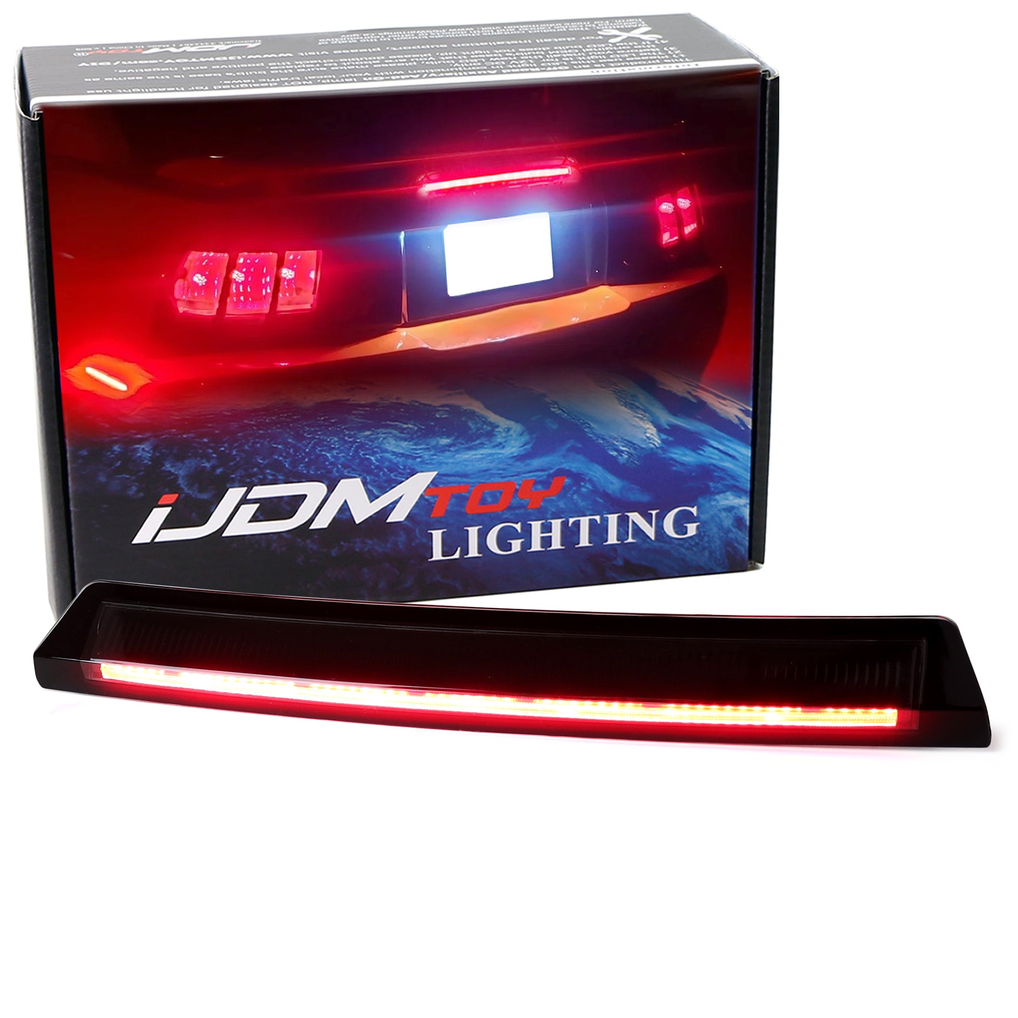 Super Bright OLED Third Brake Light for 1999-2004 Ford Mustang - Clear/Black Lens - High Visibility Safety Upgrade for Night Driving & Car Shows