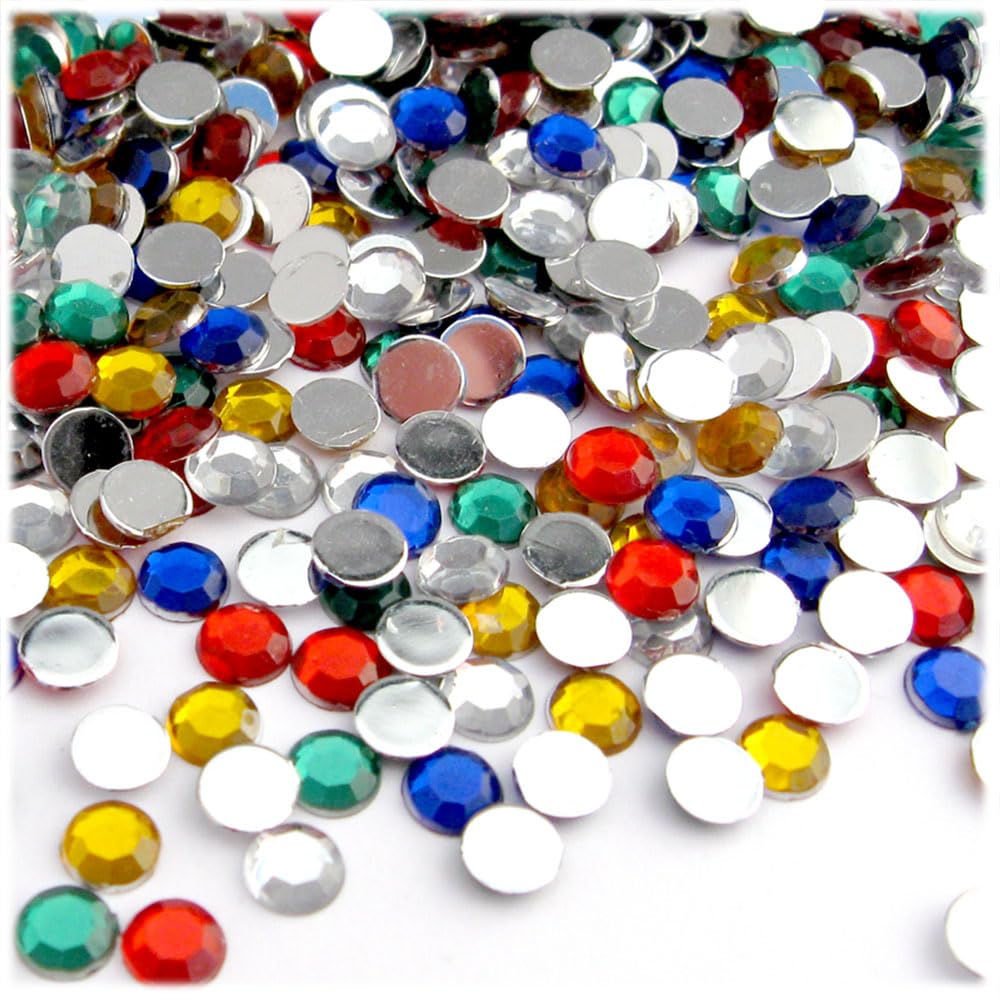 10,000pc 5mm Round Flatback Rhinestones - Ruby Red for DIY Crafts, Jewelry Making, Nail Art & Home Decor | The Crafts Outlet