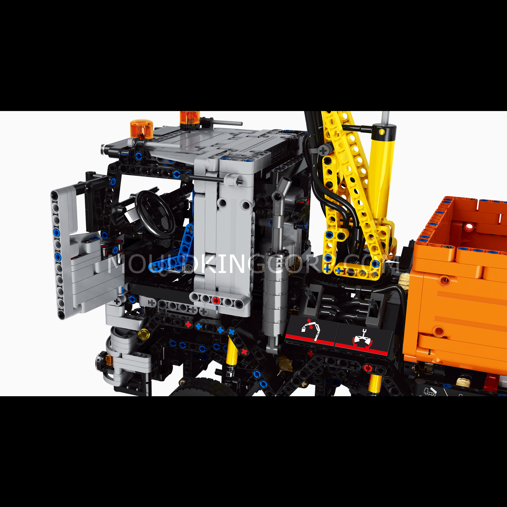 Mould King 19007 2-in-1 RC Excavator & Dump Truck Building Set - 2970 Piece STEM Construction Toy for Adults & Kids | Remote Control Engineering Vehicle Kit for Indoor & Outdoor Play