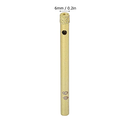 20Pcs 6.5 X 6mm Gold Brazing Drill Bits Set for Glass, Ceramic Tiles & Granite - Perfect for DIY Home Projects, Jewelry Making & Crafting