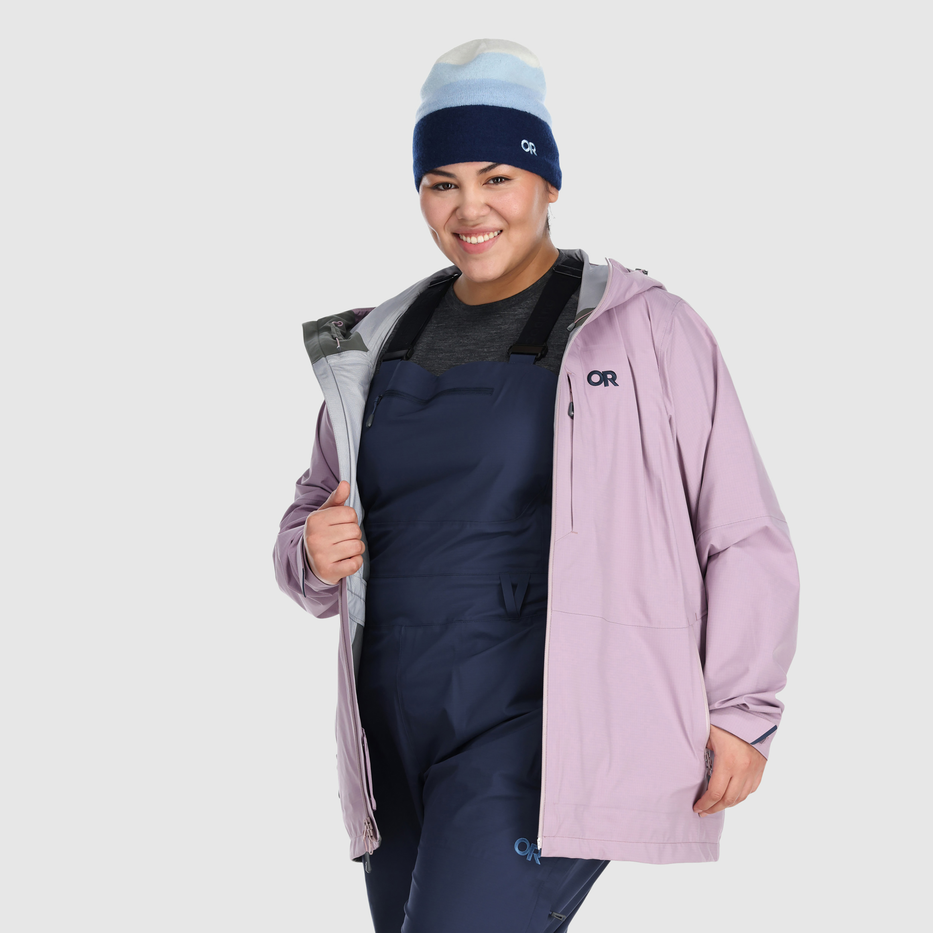 Women's Lightweight Waterproof Carbide Jacket - Windproof Winter Coat for Hiking, Running & Outdoor Activities