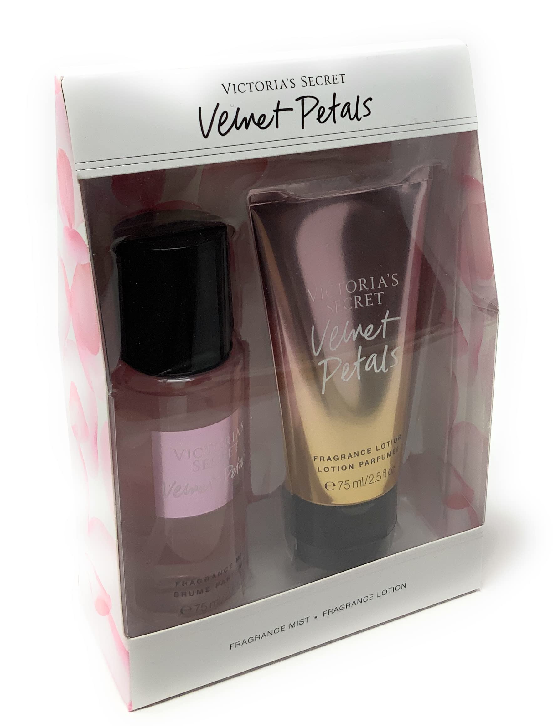Victoria's Secret 2-Piece Gift Set - Velvet Petals Scented Body Mist & Body Lotion | Romantic Gift for Her, Valentine's Day Present, Birthday Gift Idea for Women
