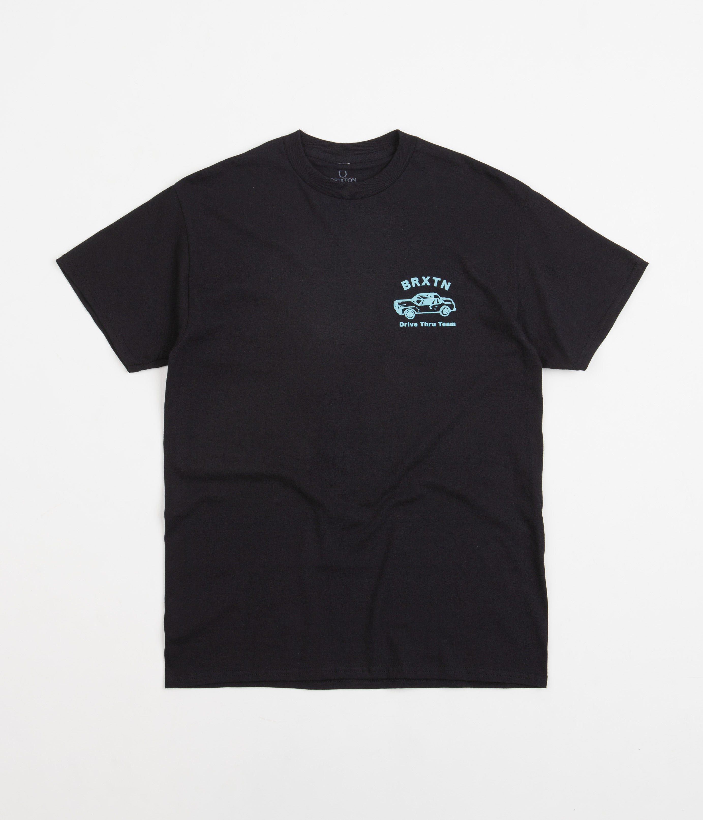 Brixton Drive Thru T-Shirt for Men - Classic Black Cotton Tee - Casual Streetwear for Everyday Wear & Road Trips
