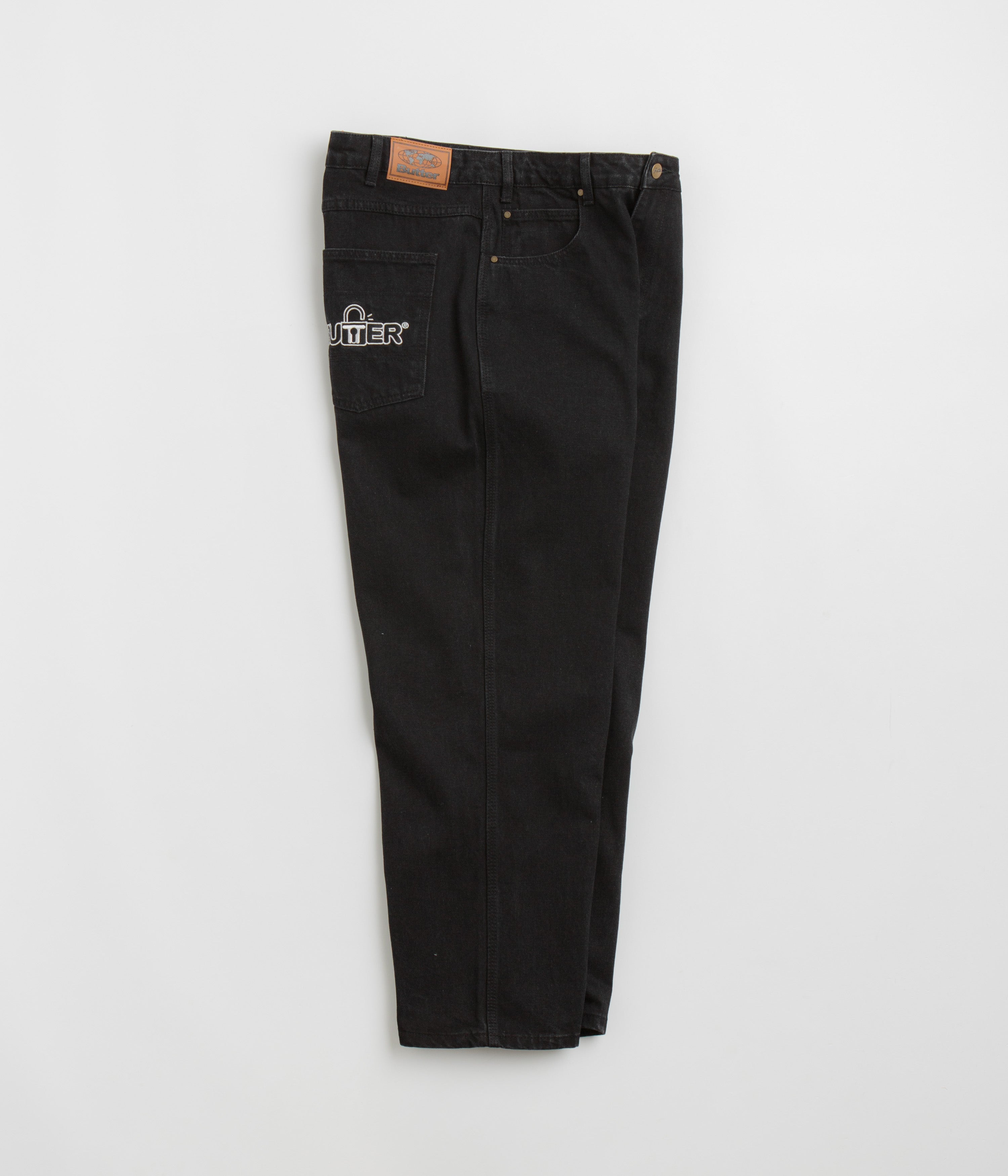 Butter Goods Lock Baggy Jeans - Flat Black | Loose Fit Streetwear Denim Pants for Men & Women | Perfect for Casual Outfits, Hip Hop Fashion and Urban Style
