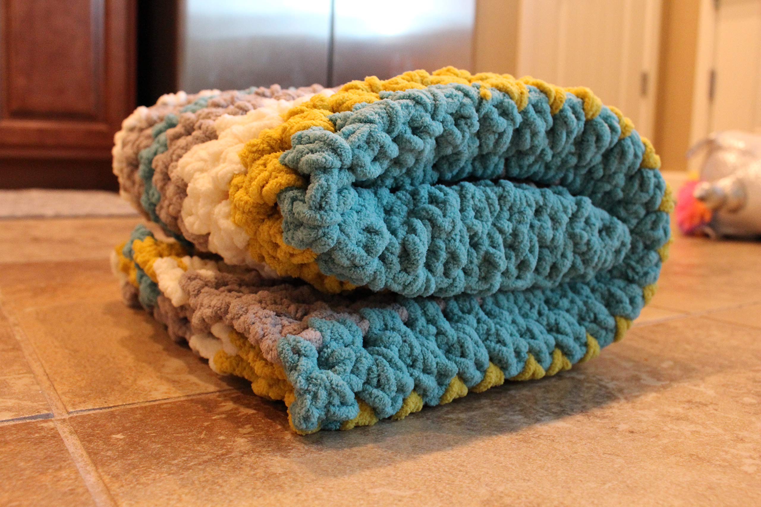 Soft Teal Baby Blanket for Boys & Girls - Chunky Knit Crochet Crib Blanket - Gender Neutral Nursery Essential for Newborns & Pets - Perfect for Swaddling, Napping & Cuddling with Cats & Dogs