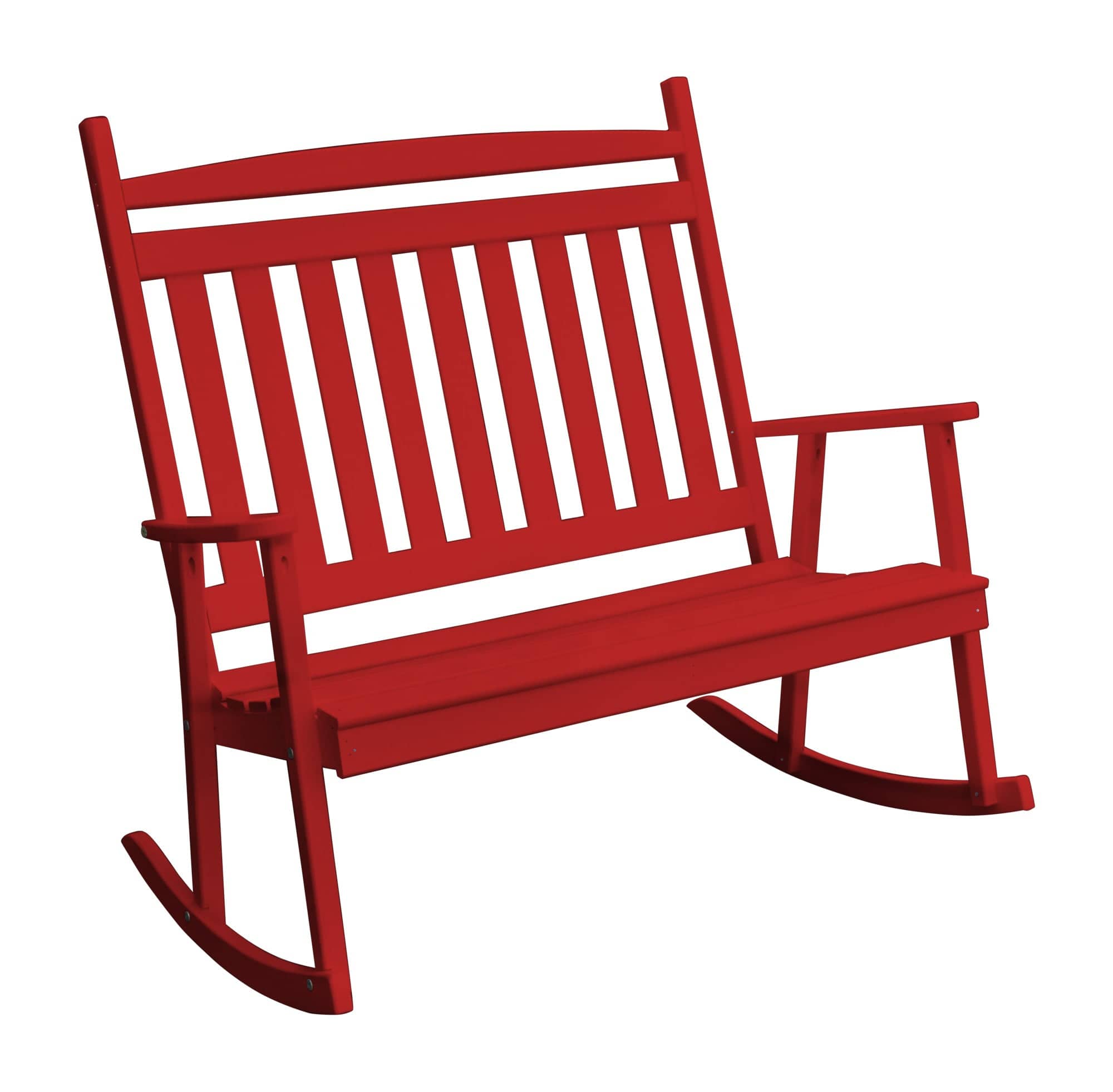 Keystone Amish Co. Classic Double Porch Rocker - Handcrafted Solid Wood Rocking Chair for Outdoor Porch, Patio & Garden Relaxation