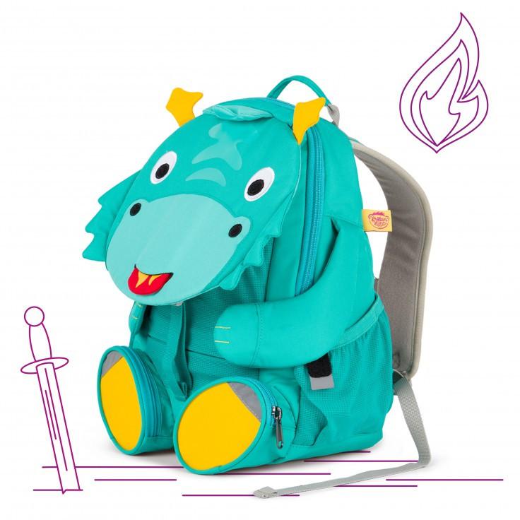 Affenzahn Large Danny Dragon Backpack for Kids - Durable & Lightweight School Bag with Adjustable Straps - Perfect for School, Travel & Outdoor Adventures