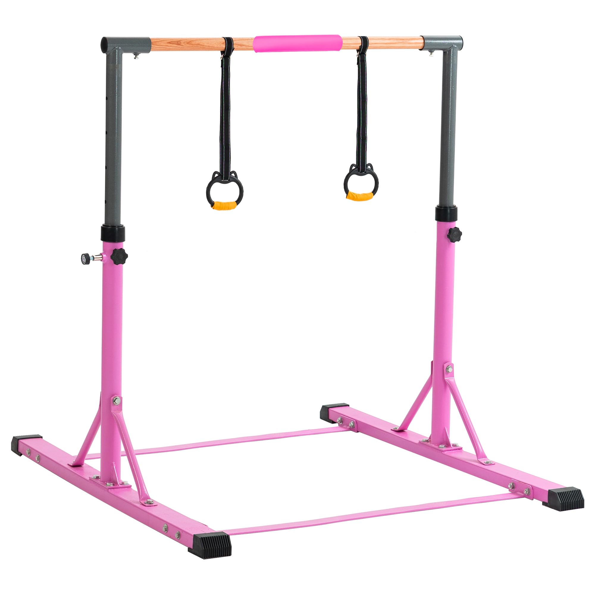 Kids Gymnastics Horizontal Bar Set - Adjustable Kip Bar for Home Training, Pink | Perfect for Indoor Gymnastics Practice & Backyard Play