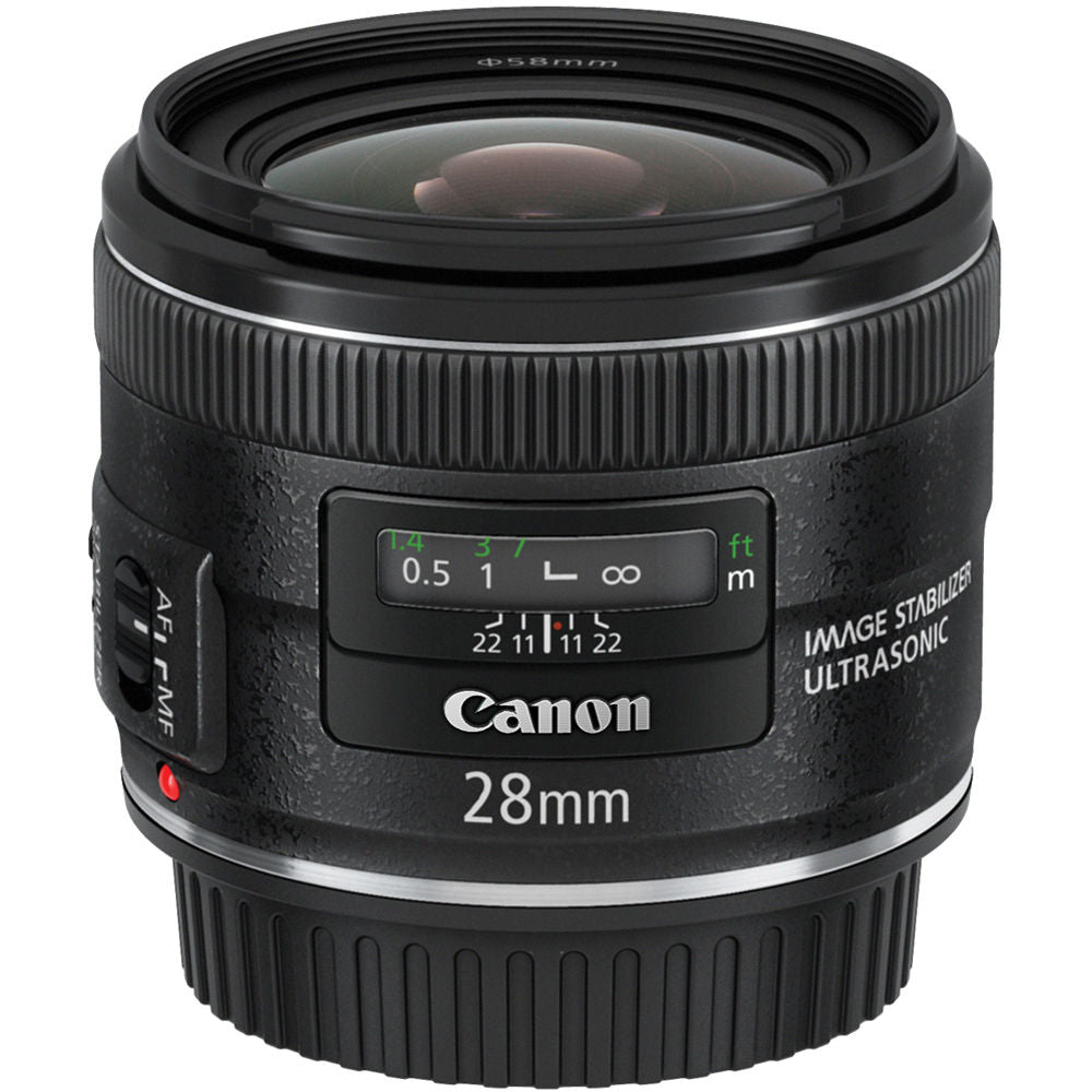 Canon EF 28mm F/2.8 IS USM Wide Angle Lens for DSLR Cameras - Perfect for Portrait, Landscape & Low Light Photography
