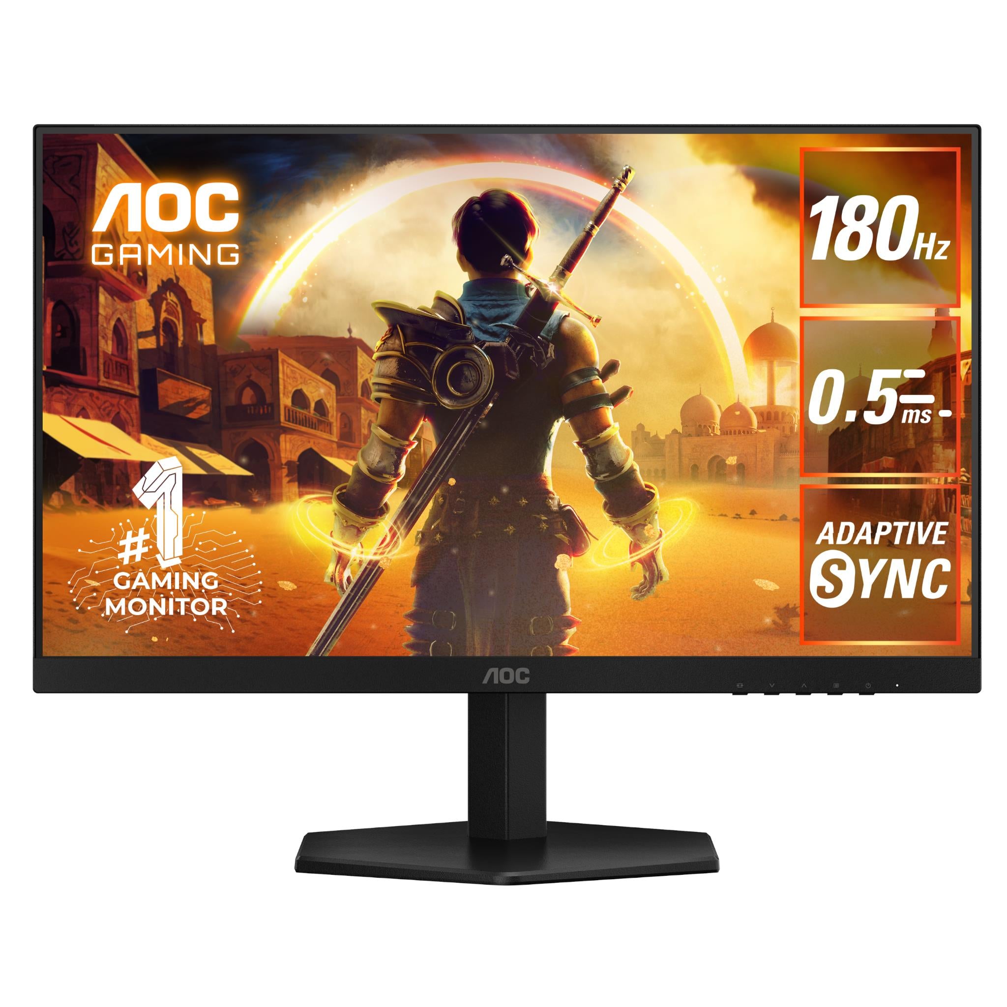 AOC 27G42E 27 Inch FHD 180Hz Gaming Monitor - Fast Response, AMD FreeSync, for PC, PS5, Xbox Gaming & Home Office Setup