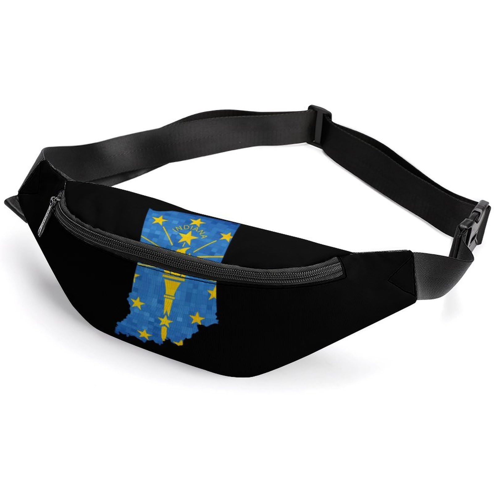 **Indiana State Map Belt Bag - Adjustable Waist Pouch & Crossbody Bag for Women & Men - Perfect for Hiking, Travel & Outdoor Adventures**