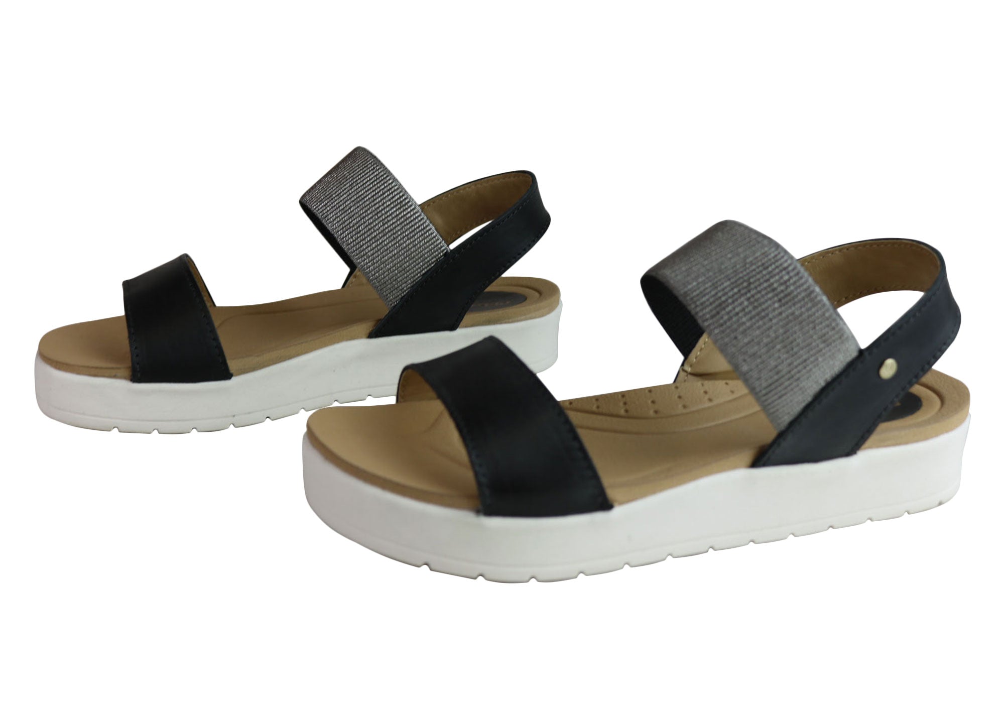 Pegada Rosie Women's Comfort Cushioned Leather Sandals - Handmade in Brazil - Perfect for Beach, Vacation & Summer Outfits