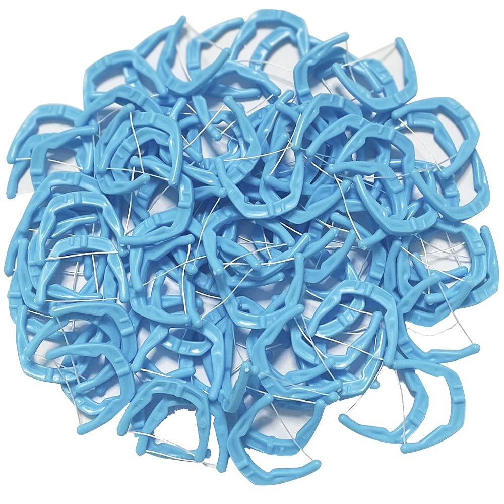 Eco-Friendly Reusable Dental Floss Holder with 100 Replacement Heads - Portable Teeth Cleaning Tool for Travel & Home Oral Care