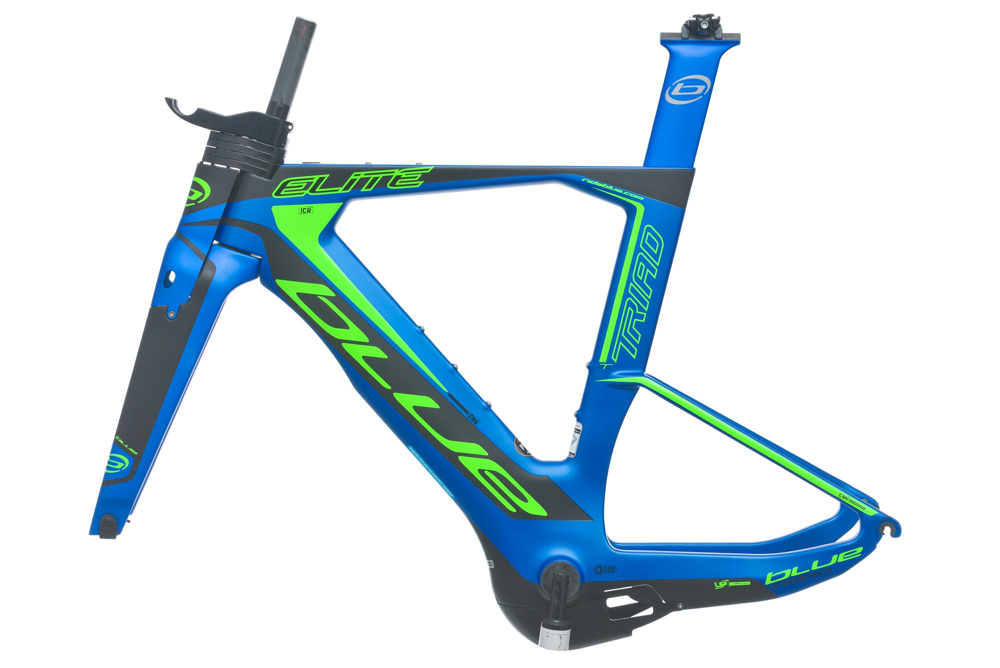 Blue Triad EX Small Frameset 2017 - Lightweight Carbon Road Bike Frame for Racing & Endurance - Perfect for Competitive Cyclists & Long-Distance Rides