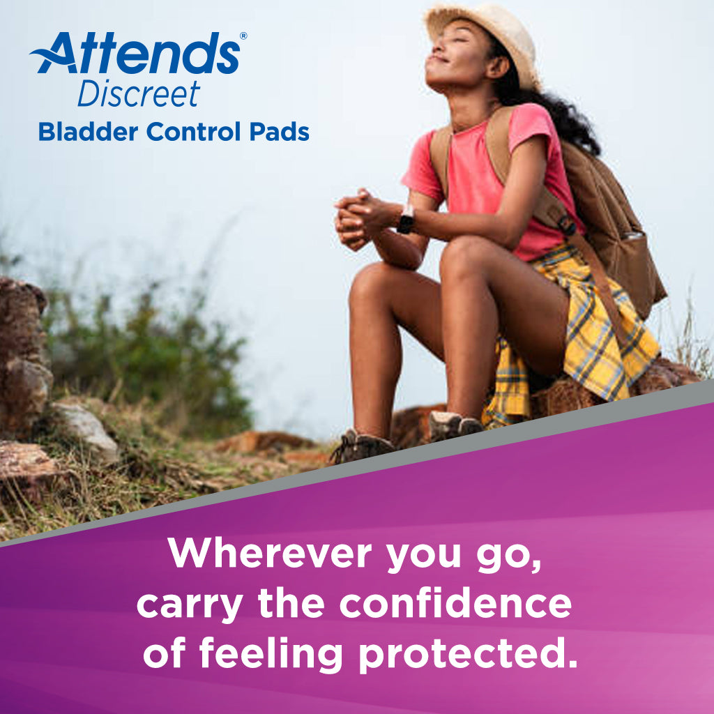 Attends Discreet Women's Ultimate Incontinence Pads - Premium Bladder Leak Protection for Active Lifestyles, Workouts & Daily Comfort