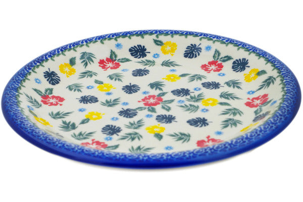 10-Piece Tropical Floral Dinner Plate Set - Elegant & Durable Porcelain Plates for Everyday Dining, Parties & Home Decor