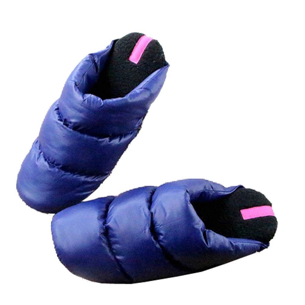 Cozy Memory Foam Down Slippers - Warm Fleece Lined House Shoes for Indoor & Outdoor Use - Perfect for Winter Comfort at Home, Office or Travel