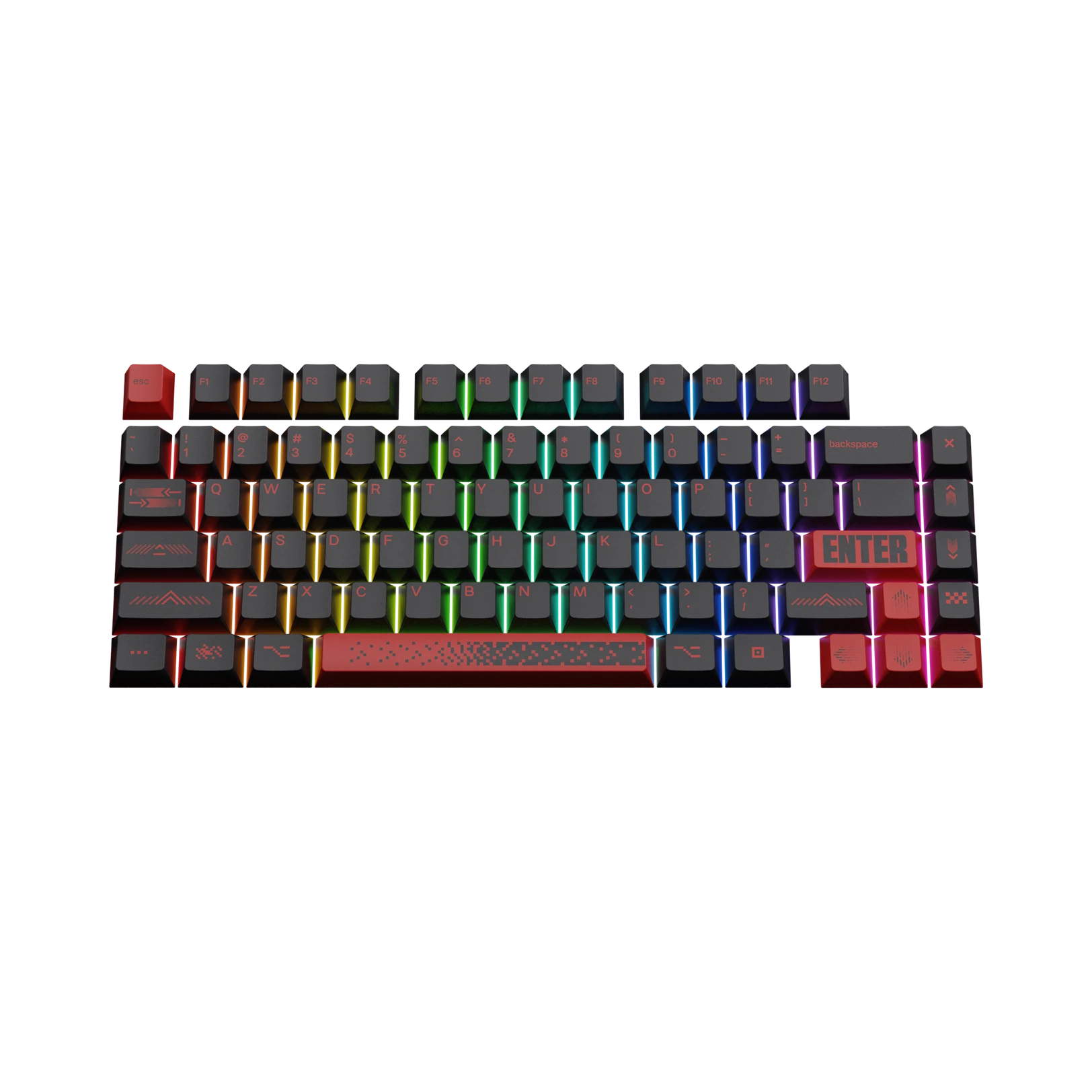 Limited Edition Pixel Punk Keycaps - Custom Mechanical Keyboard Keycaps for Gamers & Typists - Perfect for Gaming, Coding & Office Work