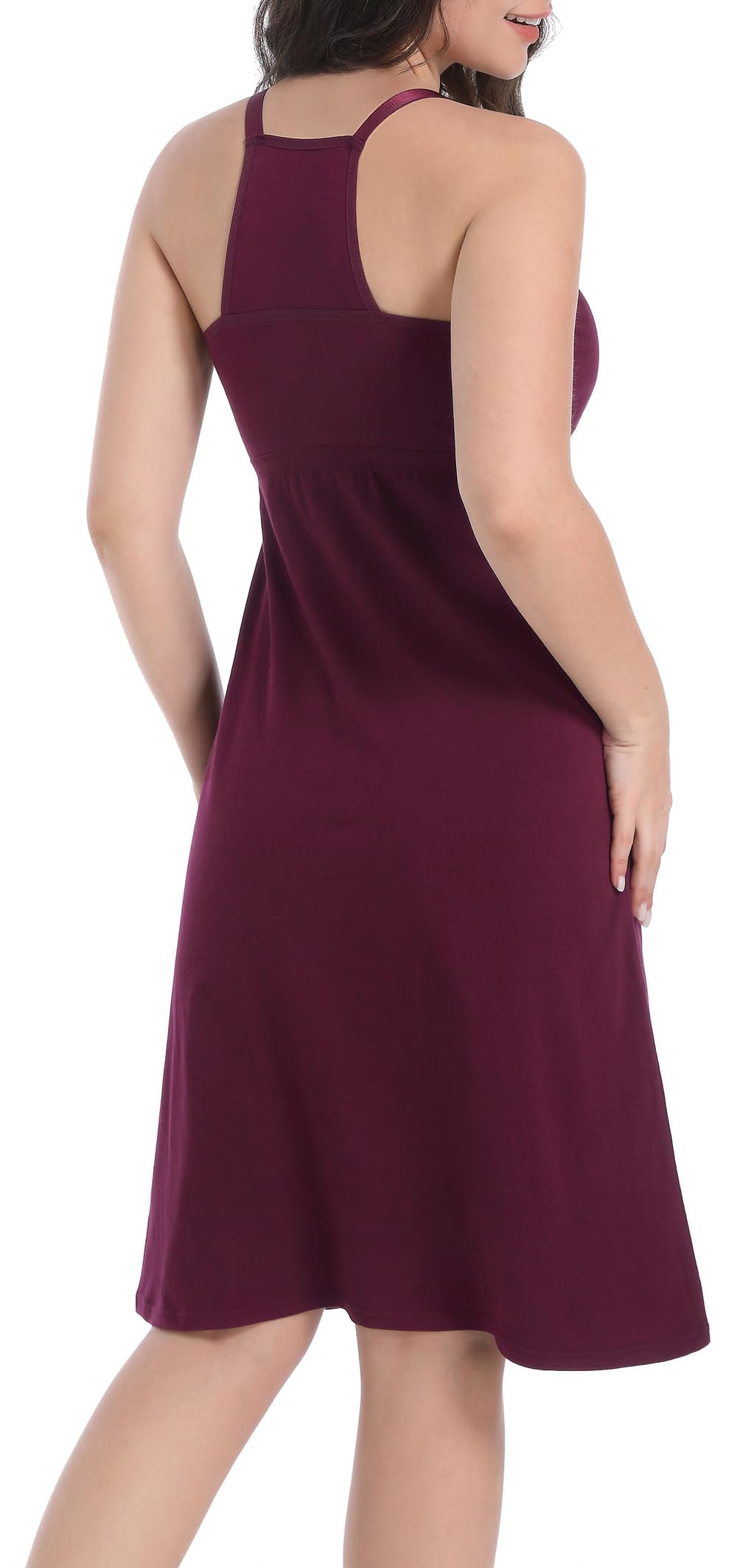 SUIEK Women's Maternity Nursing Tank Top - 100% Cotton Breastfeeding Nightgown & Sleepwear for Nursing Moms | Comfortable Maternity Pajamas for Pregnancy & Postpartum
