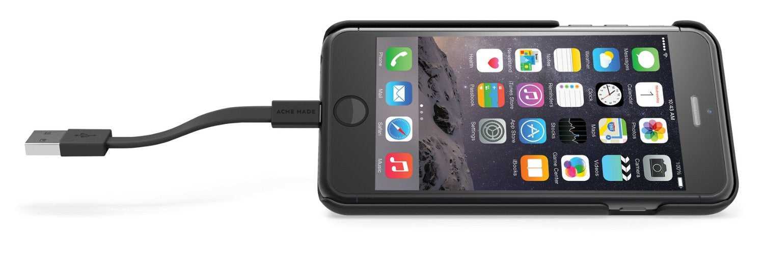 Acme Made Charge Case for iPhone 6/6s - Slim Protective Phone Cover with Card Holder | Perfect for Work, Travel & Everyday Use