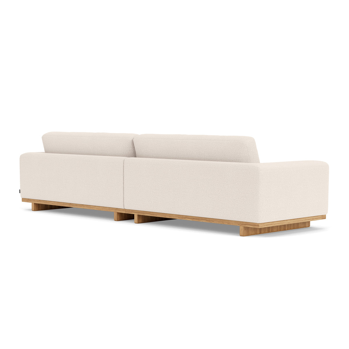 Aya Boucle 4-Seater Sofa - Modern Upholstered Sectional Couch for Living Room, Lounge & Office - Soft Fabric Comfortable Seating for Home Decor