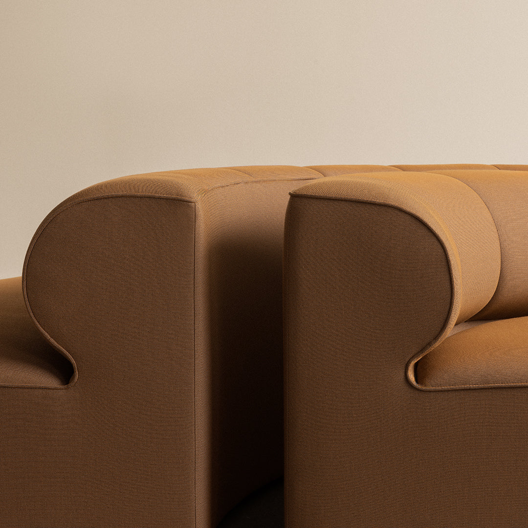 Modular Sofa with Open Components - Customizable Eave Seamline Design for Modern Living Room & Lounge Areas