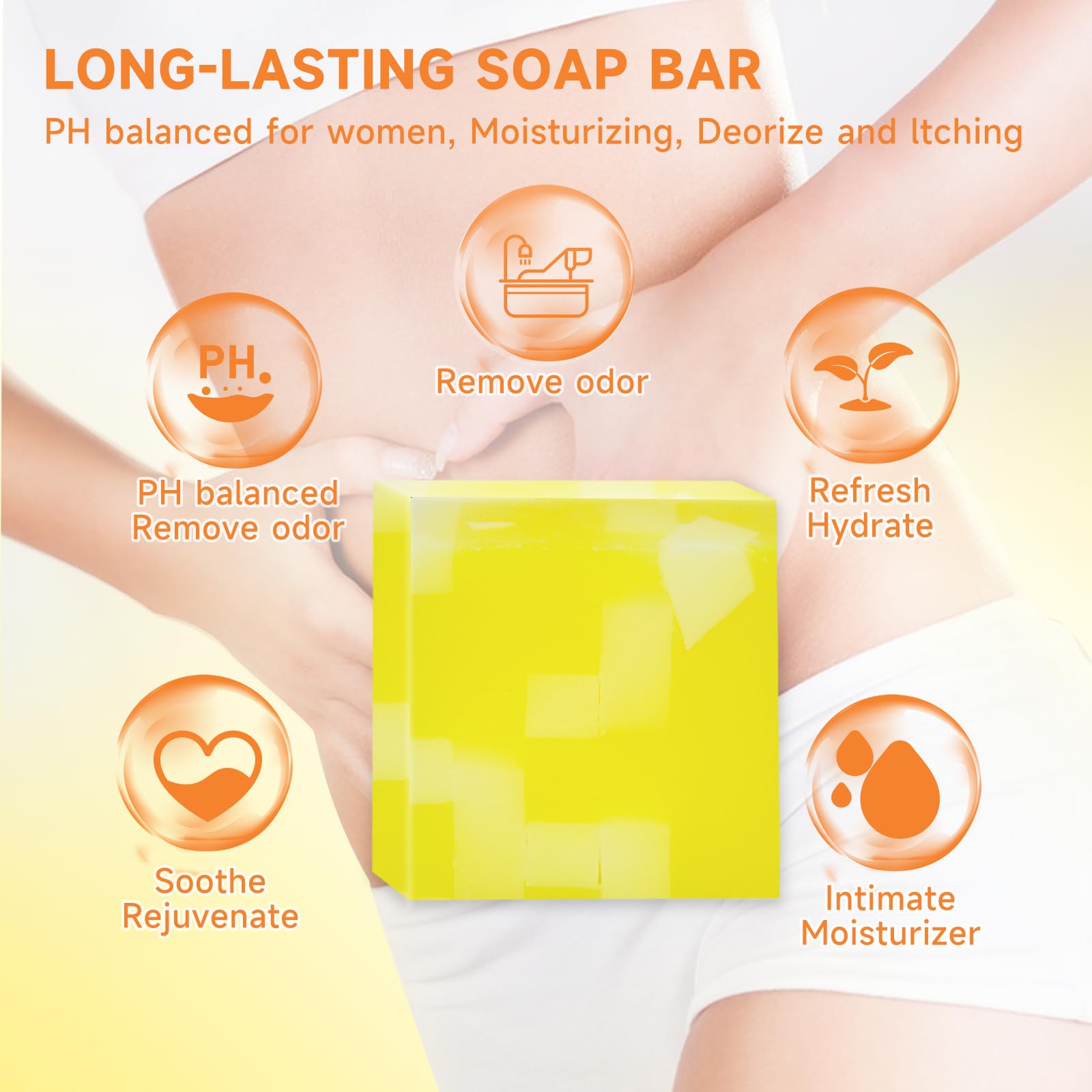 Organic Yoni Soap Bar 3-Pack - pH Balanced Feminine Wash for Women, Natural Vaginal Deodorant & Body Wash with Pineapple Extract | Handmade Intimate Soap for Daily Hygiene & Gentle Cleansing