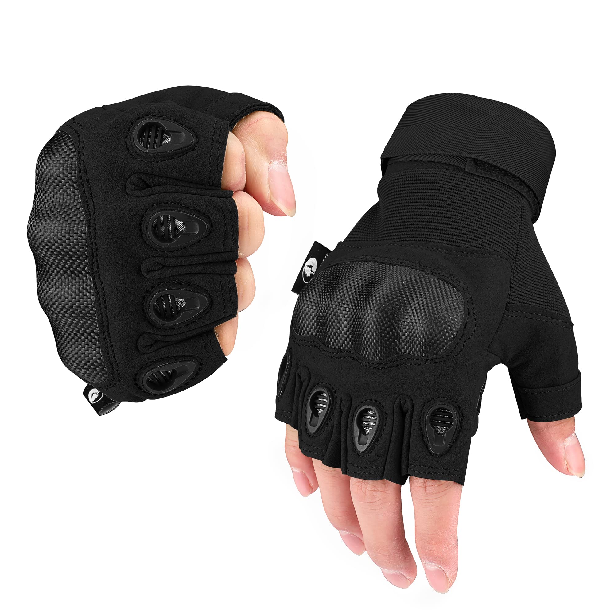 Mossy Oak Fingerless Tactical Gloves for Men & Women - Durable Shooting, Hunting, Motorcycle, Cycling & Hiking Gloves - Perfect for Outdoor Adventures, Tactical Training & Cold Weather Activities