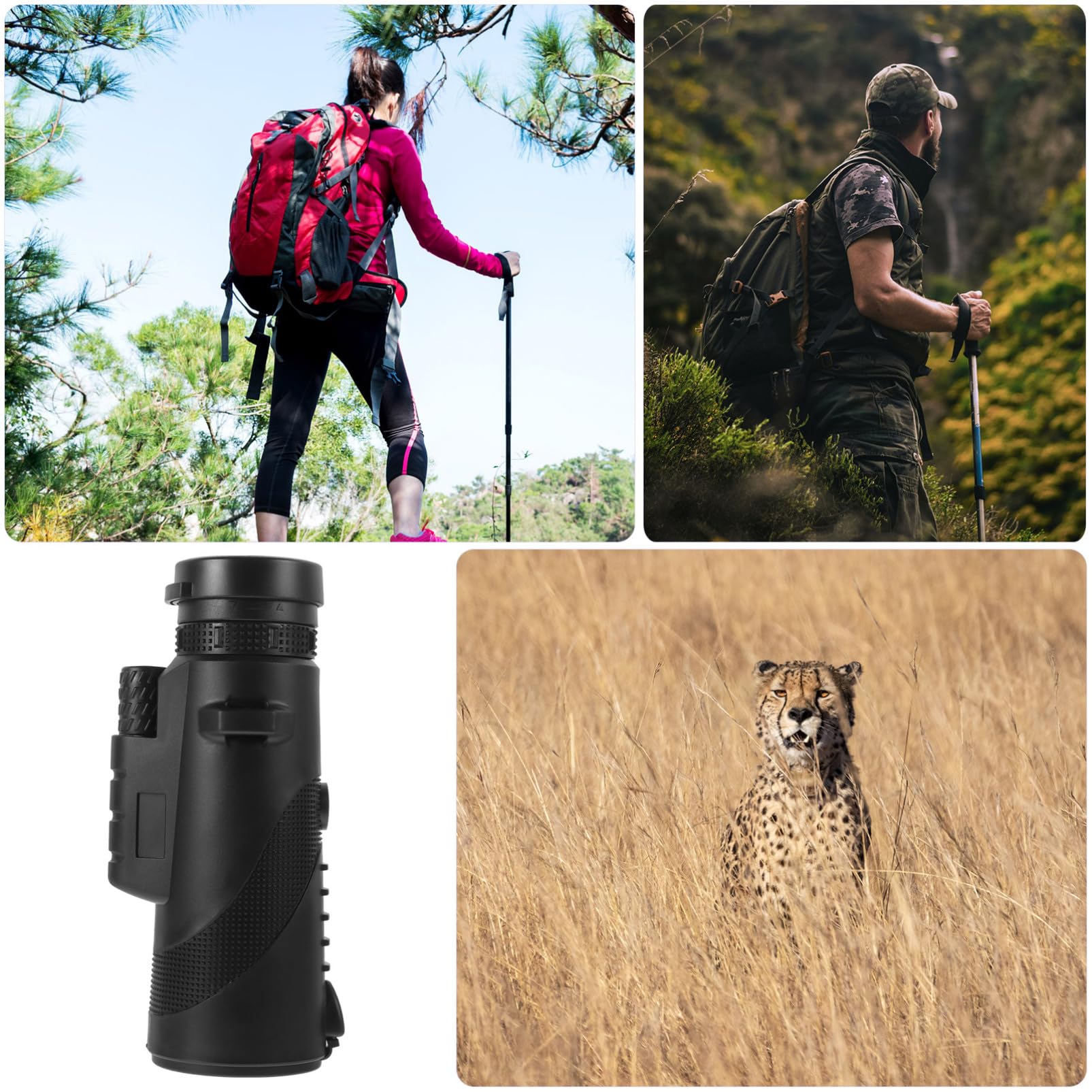 SWOOMEY Night Vision Binoculars - HD Handheld Monocular Telescope with PVC Soft Grip | Portable Pocket-Sized for Outdoor Adventures, Hunting, Camping & Night Observation