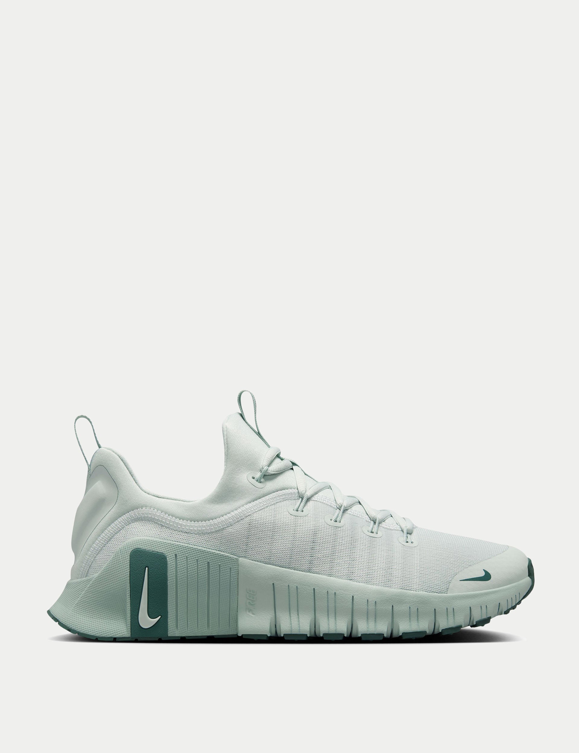 Nike Free Metcon 6 Training Shoes - Light Silver/Vintage Green/Jade Horizon | CrossFit, Gym & Weightlifting Workouts for Men & Women