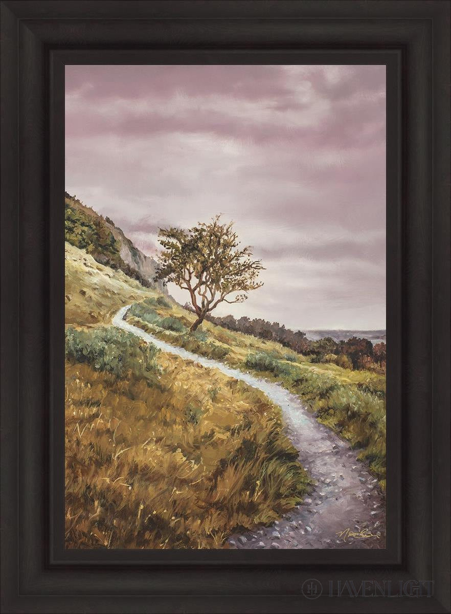 Broken Path Mountain Top Wall Art - Handmade Boho Decor for Living Room, Bedroom & Office - Inspirational Nature Landscape Painting for Home Decor