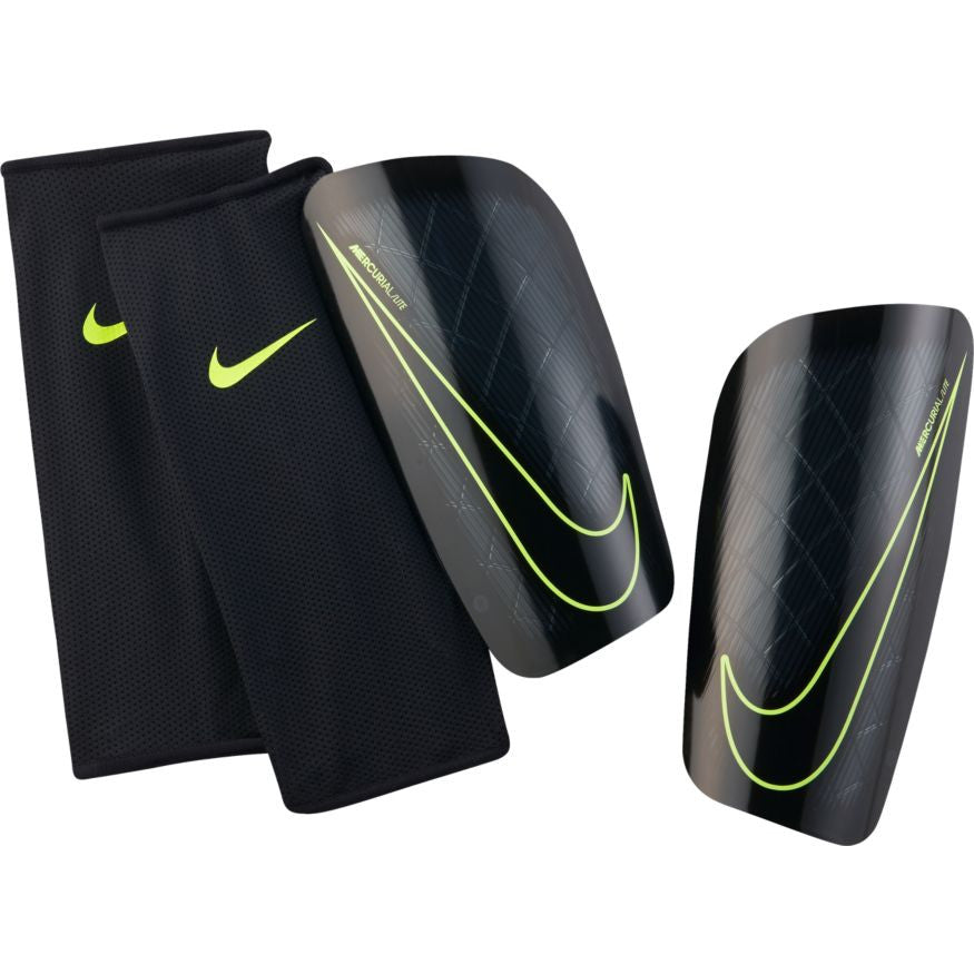 Nike Mercurial Lite Shinguard - Black | Lightweight Soccer Shin Guards for Men & Women | Perfect for Training, Matches & Youth Leagues